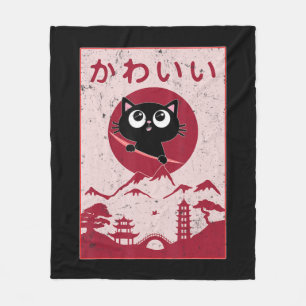 Manta Polar Un gato antiguo de Kawaii Anime Chicas de regalo j