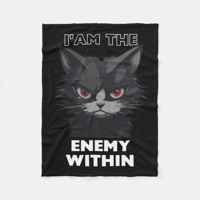 Manta Polar Un gato gracioso que Trump bebe vota graciosamente (Anverso)