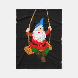 Manta Polar Un gnomo de balanceo del jardín