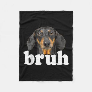 Manta Polar Un gracioso meme de Dachshund diciendo bruh un ext