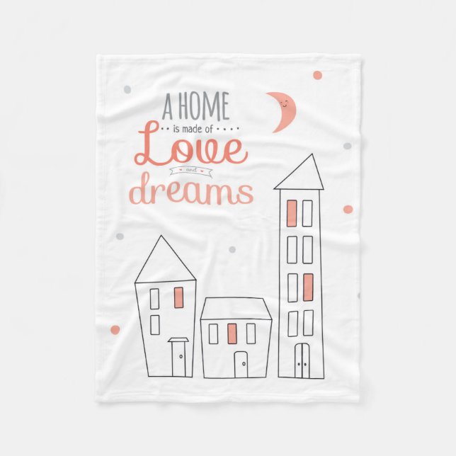 Manta Polar Un hogar se hace de amor y de sueños (Anverso)
