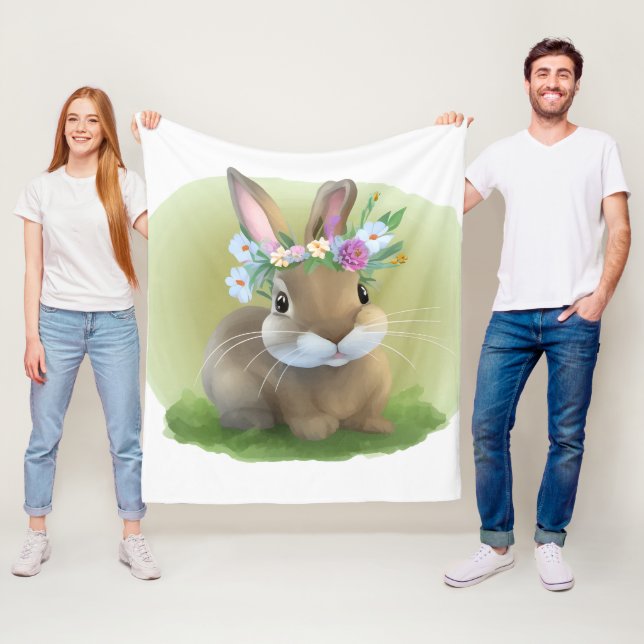 Manta Polar Un lindo conejo de Pascua para un ánimo positivo (In situ)