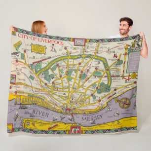 Manta Polar Un mapa de Merseyside, Liverpool