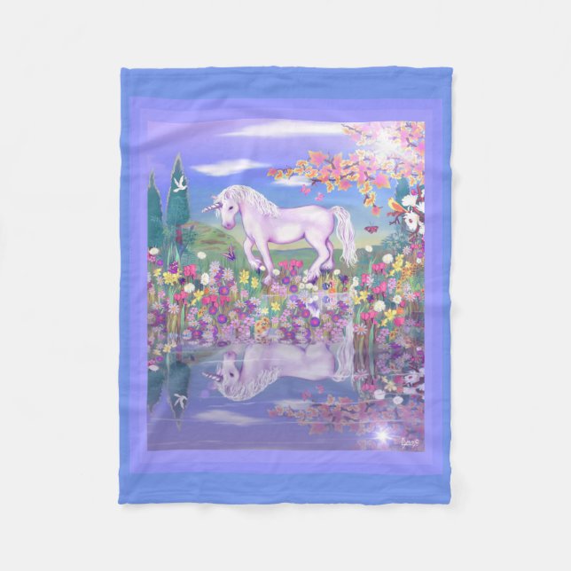 Manta Polar Un paraíso morado (Anverso)