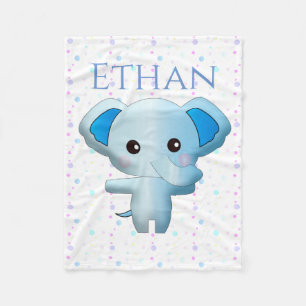 Manta Polar Un pequeño elefante azul