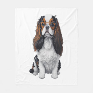 Manta Polar Un perro lindo Rey Charles Spaniel