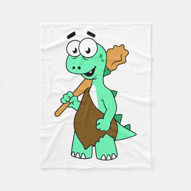 Manta Polar Un Personalizado Tyrannosaurus Rex Caveman. (Anverso)