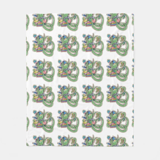 Manta Polar Un pulpo al que le encanta leer (Anverso)