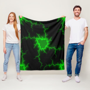 Manta Polar Un rayo verde alienígena golpea en negro azabache