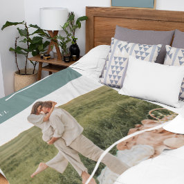 Manta Polar Un regalo encantador para la familia verde fotográ