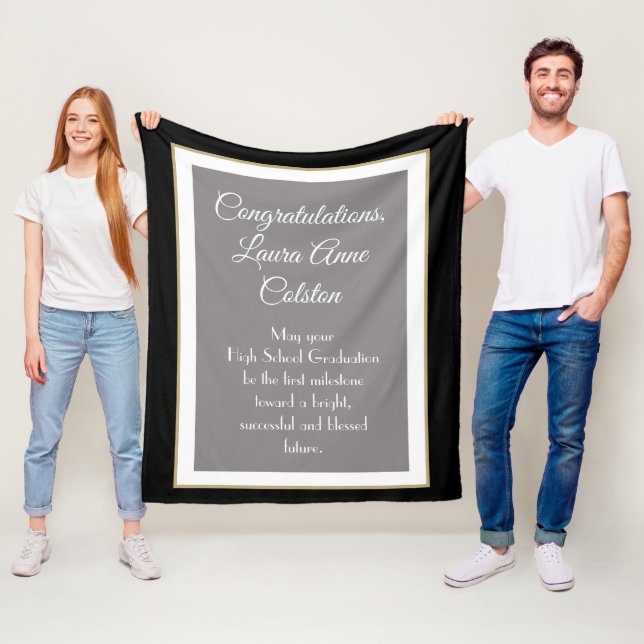 Manta Polar ¡Un regalo memorable! Funda para graduado de secun (In situ)