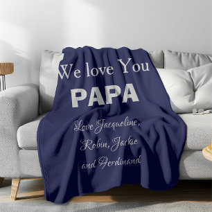 Manta Polar Un regalo único para papá. Nombres personalizados 