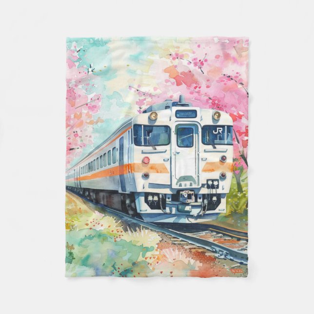 Manta Polar Un tren en primavera (Anverso)