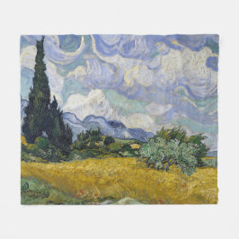 Manta Polar Un trigal con cipreses Van Gogh