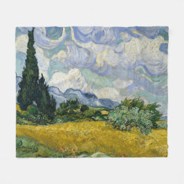 Manta Polar Un trigal con cipreses Van Gogh