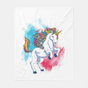 Manta Polar Un unicornio blanco con cola de arco iris que está