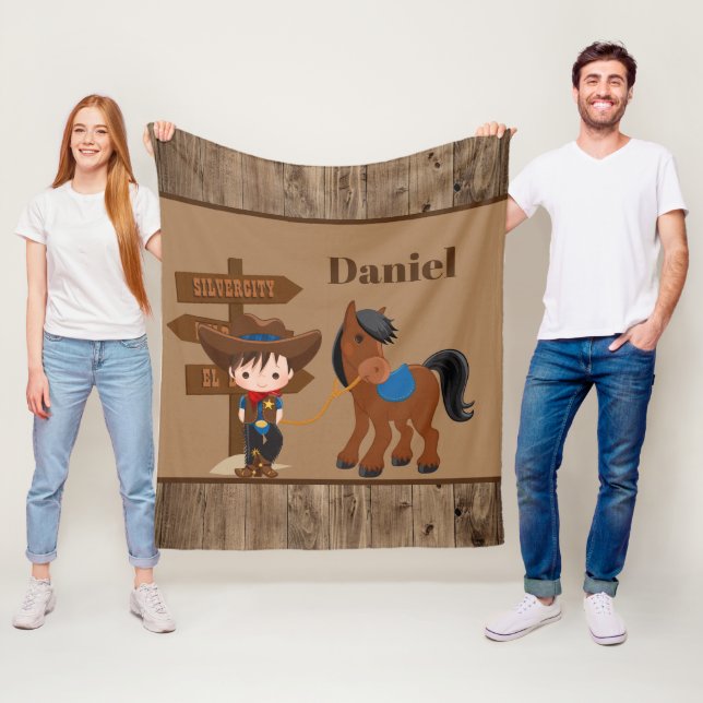 Manta Polar Un vaquero de chicos guapos añade decoración de ha (In situ)