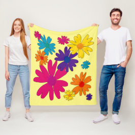 Manta Polar Una cama de flores de margarita