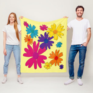 Manta Polar Una cama de flores de margarita