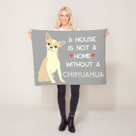 Manta Polar Una casa, no un hogar, un perro chihuahua