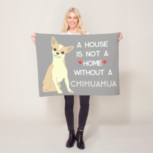 Manta Polar Una casa, no un hogar, un perro chihuahua