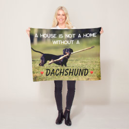 Manta Polar Una Casa No Un Perro Dachshund En Casa