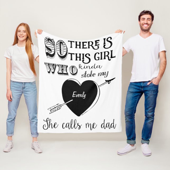 Manta Polar Una Chica Me Robó El Corazón Me Llamó Papá (In situ)