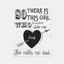 Manta Polar Una Chica Me Robó El Corazón Me Llamó Papá