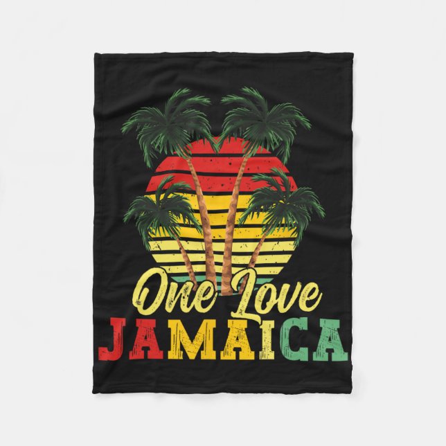 Manta Polar Una familia de verano de Jamaica de amor vacacione (Anverso)