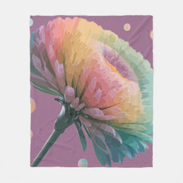 Manta Polar Una fascinante flor de Aster en 3D en tonos pastel