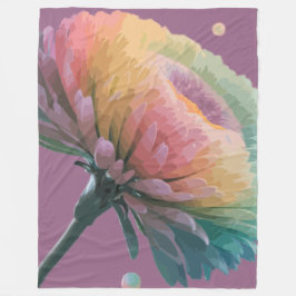 Manta Polar Una fascinante flor de Aster en 3D en tonos pastel