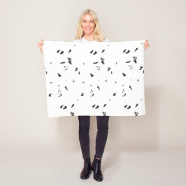 Manta Polar una foto en blanco y negro de un rebaño de aves