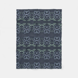 Manta Polar Una Mapa De Diseño De Fleece Con Diseño Azul Naval