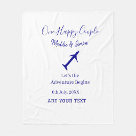 Manta Polar Una pareja feliz comienza la aventura boda co