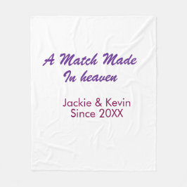 Manta Polar Una pareja hecha en el cielo morado malva desde el