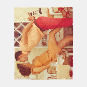 Manta Polar Una pareja hipster: un moderno café vintage.