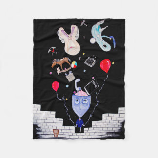 Manta Polar Una única grieta. Muro rosado.