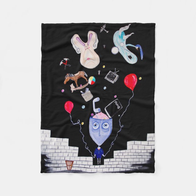 Manta Polar Una única grieta. Muro rosado. (Anverso)