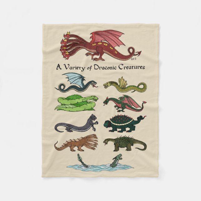 Manta Polar Una variedad de criaturas draconicas (Anverso)