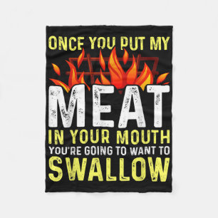 Manta Polar Una Vez Que Pones Mi Carne En La Boca Funny Humo B