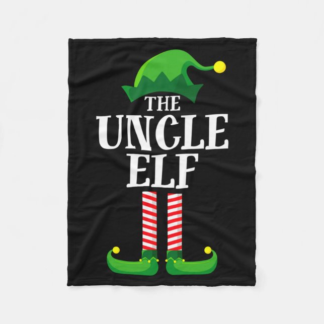 Manta Polar Uncle Elf Matching Family Christmas Party Pajama  (Anverso)