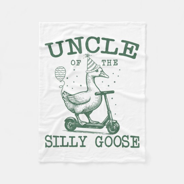 Manta Polar Uncle Of The Silly Goose First Birthday Family Mat (Anverso)