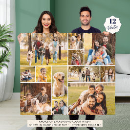 Manta Polar Único 12 Collages de fotos Minimalista simple