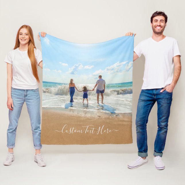 Manta Polar Único tu propio Personalizado de diseño Foto texto (In situ)