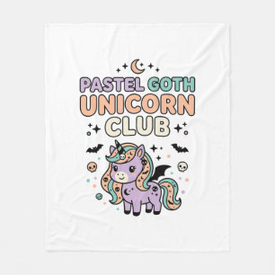Manta Polar Unicorn Pastel Goth Unicorn Club Gráfico de Moda T