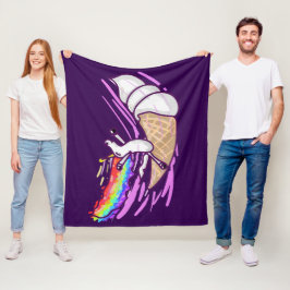 Manta Polar Unicorn Rainbow Riding Ice Cream Cone