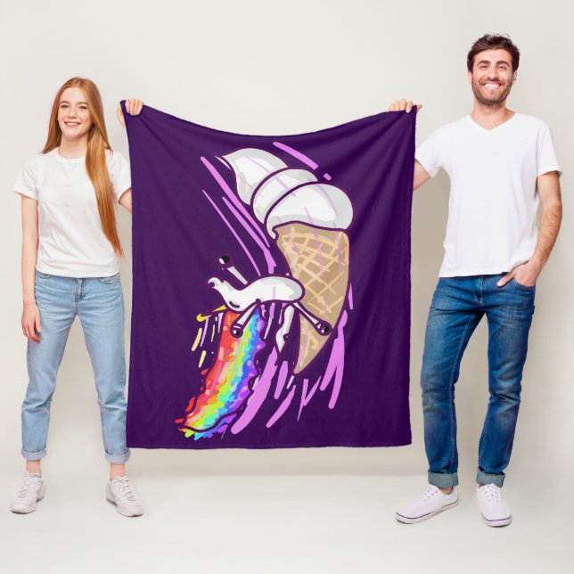 Manta Polar Unicorn Rainbow Riding Ice Cream Cone (In situ)