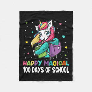 Manta Polar Unicornio 100 Días Feliz Magico 100 Días De Escuel