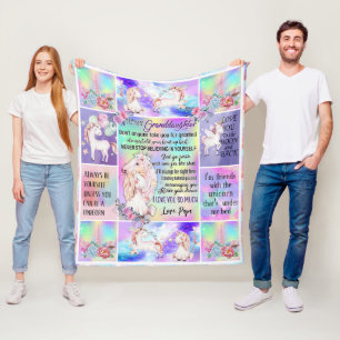 Manta Polar Unicornio, a mi nieta abuelo personalizado
