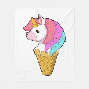Manta Polar Unicornio con helado